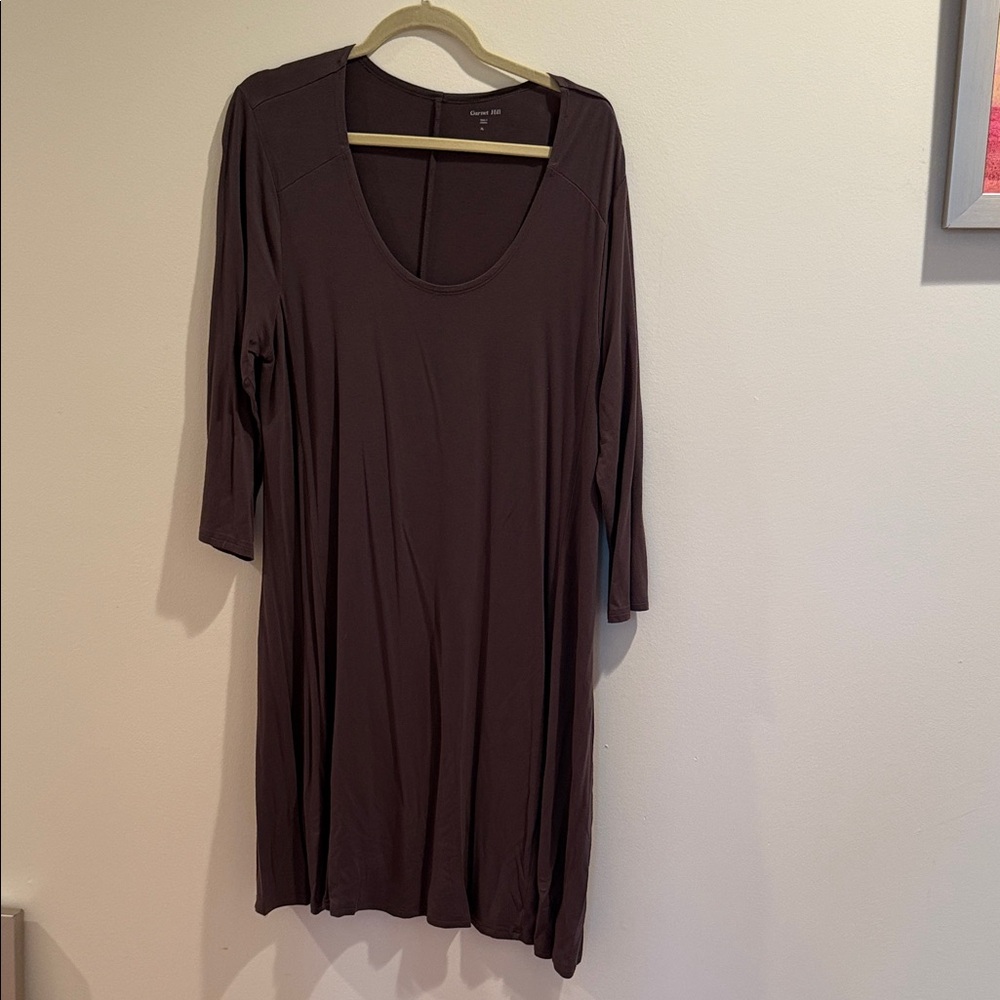 Garnet Hill Dark Brown Tunic Top